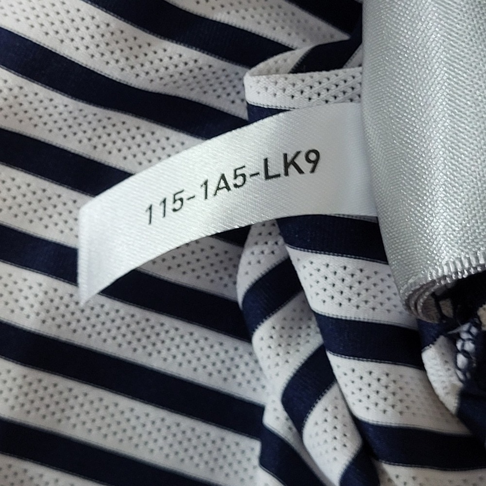 KJUS Luis Stripe Polo Shirt Mens XL Blue White MG60-F00 Short Sleeve Golf - Picture 15 of 16